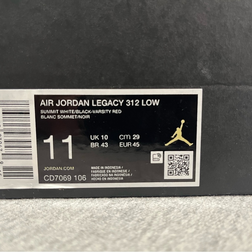 Nike Air Jordan Legacy 312 Low Chicago Red & Black Men's Shoe Size 11 CD7069-106 - Picture 11 of 11